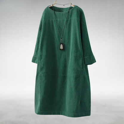 Amy™ Relaxed Corduroy Midi-jurk