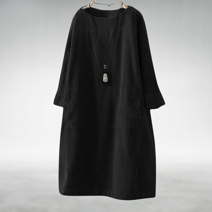 Amy™ Relaxed Corduroy Midi-jurk